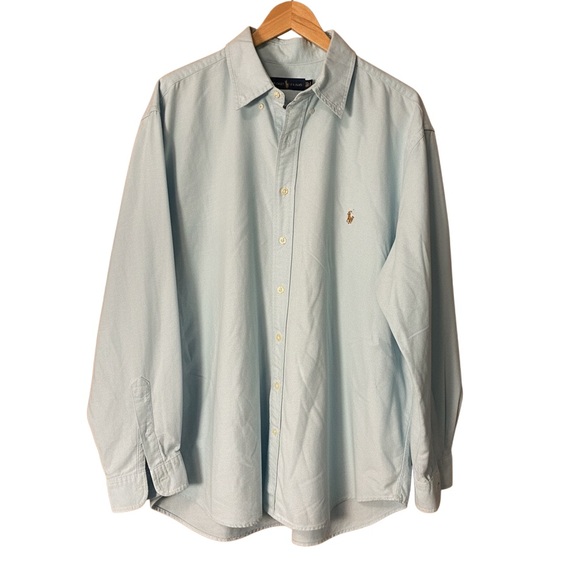 Ralph Lauren Men's Blue Label Button Down Long Sleeve Shirt Oxford 2XB Big Tall - Picture 7 of 8
